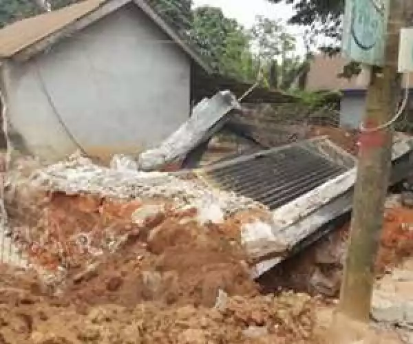 Photos: Abia State Governor Demolishes His Uncle